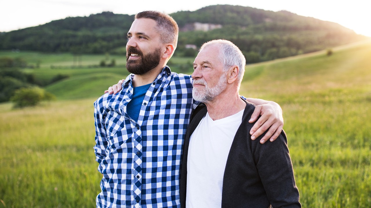 father and son outdoor